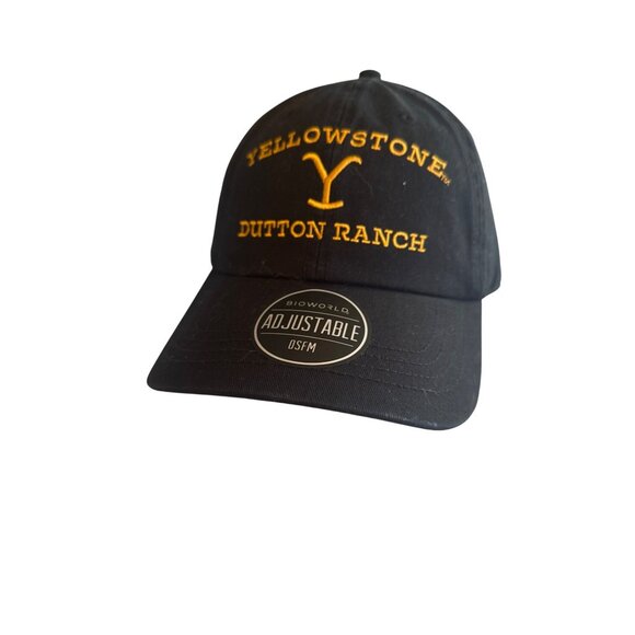 NWT Yellowstone Dutton Ranch Black Adjustable Baseball Cap - Picture 1 of 6